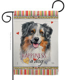Australian Shepherd Happiness - Pets Nature Vertical Impressions Decorative Flags HG110148 Made In USA