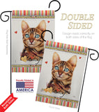 Brown Bengal Happiness - Pets Nature Vertical Impressions Decorative Flags HG110151 Made In USA