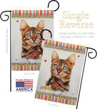 Brown Bengal Happiness - Pets Nature Vertical Impressions Decorative Flags HG110151 Made In USA