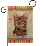 Brown Bengal Happiness - Pets Nature Vertical Impressions Decorative Flags HG110151 Made In USA