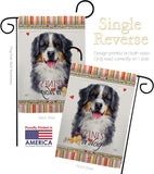 Bernese Mountain Happiness - Pets Nature Vertical Impressions Decorative Flags HG110153 Made In USA