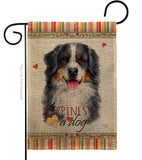 Bernese Mountain Happiness - Pets Nature Vertical Impressions Decorative Flags HG110153 Made In USA