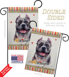 Black Pitbull Happiness - Pets Nature Vertical Impressions Decorative Flags HG110154 Made In USA