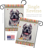 Black Pitbull Happiness - Pets Nature Vertical Impressions Decorative Flags HG110154 Made In USA