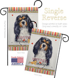 Cavalier Spaniel Happiness - Pets Nature Vertical Impressions Decorative Flags HG110155 Made In USA