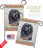 Black Chow Chow Happiness - Pets Nature Vertical Impressions Decorative Flags HG110156 Made In USA