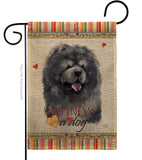 Black Chow Chow Happiness - Pets Nature Vertical Impressions Decorative Flags HG110156 Made In USA
