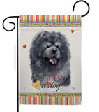 Black Chow Chow Happiness - Pets Nature Vertical Impressions Decorative Flags HG110156 Made In USA