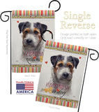 Black Jack Russell Happiness - Pets Nature Vertical Impressions Decorative Flags HG110157 Made In USA