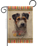 Black Jack Russell Happiness - Pets Nature Vertical Impressions Decorative Flags HG110157 Made In USA