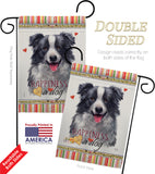 Border Collie Happiness - Pets Nature Vertical Impressions Decorative Flags HG110158 Made In USA