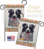 Border Collie Happiness - Pets Nature Vertical Impressions Decorative Flags HG110158 Made In USA