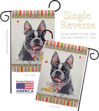 Boston Terrier Happiness - Pets Nature Vertical Impressions Decorative Flags HG110159 Made In USA