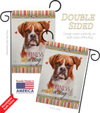Boxer Happiness - Pets Nature Vertical Impressions Decorative Flags HG110160 Made In USA