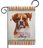 Boxer Happiness - Pets Nature Vertical Impressions Decorative Flags HG110160 Made In USA