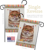 British Short Hair Happiness - Pets Nature Vertical Impressions Decorative Flags HG110161 Made In USA