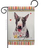 Bull Terrier Happiness - Pets Nature Vertical Impressions Decorative Flags HG110163 Made In USA