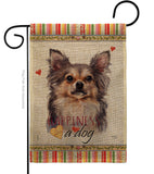 Chihuahua Happiness - Pets Nature Vertical Impressions Decorative Flags HG110168 Made In USA