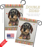 Wire Haired Dachshund Happiness - Pets Nature Vertical Impressions Decorative Flags HG110171 Made In USA