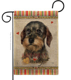 Wire Haired Dachshund Happiness - Pets Nature Vertical Impressions Decorative Flags HG110171 Made In USA