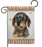 Wire Haired Dachshund Happiness - Pets Nature Vertical Impressions Decorative Flags HG110171 Made In USA