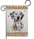 Dalmatian Happiness - Pets Nature Vertical Impressions Decorative Flags HG110172 Made In USA