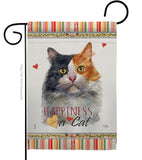 Long Hair Dilute Calico Happiness - Pets Nature Vertical Impressions Decorative Flags HG110174 Made In USA