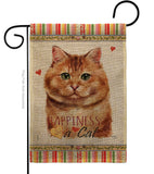 Brown Dilute Calico Happiness - Pets Nature Vertical Impressions Decorative Flags HG110175 Made In USA