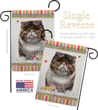 Exotic Short Hair Happiness - Pets Nature Vertical Impressions Decorative Flags HG110177 Made In USA