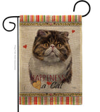 Exotic Short Hair Happiness - Pets Nature Vertical Impressions Decorative Flags HG110177 Made In USA