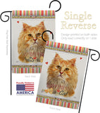 Ginger Long Hair Happiness - Pets Nature Vertical Impressions Decorative Flags HG110178 Made In USA