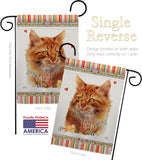Ginger Happiness - Pets Nature Vertical Impressions Decorative Flags HG110179 Made In USA