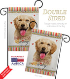 Golden Retriever Happiness - Pets Nature Vertical Impressions Decorative Flags HG110180 Made In USA