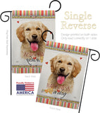 Golden Retriever Happiness - Pets Nature Vertical Impressions Decorative Flags HG110180 Made In USA