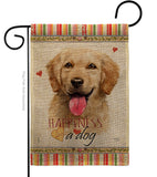 Golden Retriever Happiness - Pets Nature Vertical Impressions Decorative Flags HG110180 Made In USA