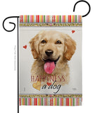 Golden Retriever Happiness - Pets Nature Vertical Impressions Decorative Flags HG110180 Made In USA