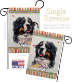 Bernese Cattle Happiness - Pets Nature Vertical Impressions Decorative Flags HG110183 Made In USA