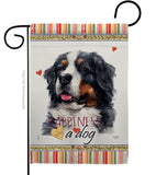 Bernese Cattle Happiness - Pets Nature Vertical Impressions Decorative Flags HG110183 Made In USA