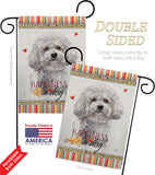 Bichon Frise Happiness - Pets Nature Vertical Impressions Decorative Flags HG110184 Made In USA