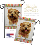 Tan Norfolk Terrier Happiness - Pets Nature Vertical Impressions Decorative Flags HG110186 Made In USA