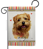 Tan Norfolk Terrier Happiness - Pets Nature Vertical Impressions Decorative Flags HG110186 Made In USA