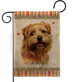 Tan Norfolk Terrier Happiness - Pets Nature Vertical Impressions Decorative Flags HG110186 Made In USA