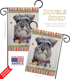 Miniature Schnauzer Happiness - Pets Nature Vertical Impressions Decorative Flags HG110197 Made In USA