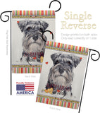 Miniature Schnauzer Happiness - Pets Nature Vertical Impressions Decorative Flags HG110197 Made In USA