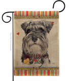 Miniature Schnauzer Happiness - Pets Nature Vertical Impressions Decorative Flags HG110197 Made In USA