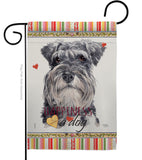 Miniature Schnauzer Happiness - Pets Nature Vertical Impressions Decorative Flags HG110197 Made In USA