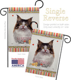 Norwegian Forest Happiness - Pets Nature Vertical Impressions Decorative Flags HG110198 Made In USA