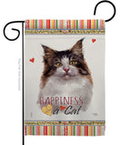 Norwegian Forest Happiness - Pets Nature Vertical Impressions Decorative Flags HG110198 Made In USA