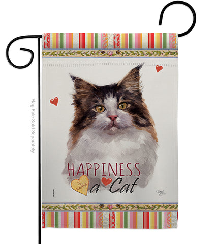Norwegian Forest Happiness - Pets Nature Vertical Impressions Decorative Flags HG110198 Made In USA