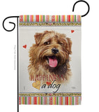 Norfolk Terrier Happiness - Pets Nature Vertical Impressions Decorative Flags HG110199 Made In USA